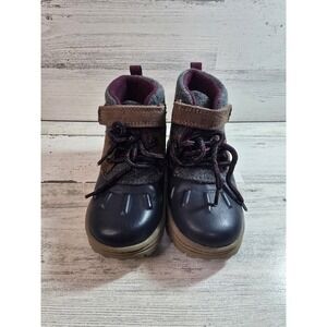 Carters Toddler Boys‎ Navy Grey Brown Duck Boots Winter Shoes Size 8